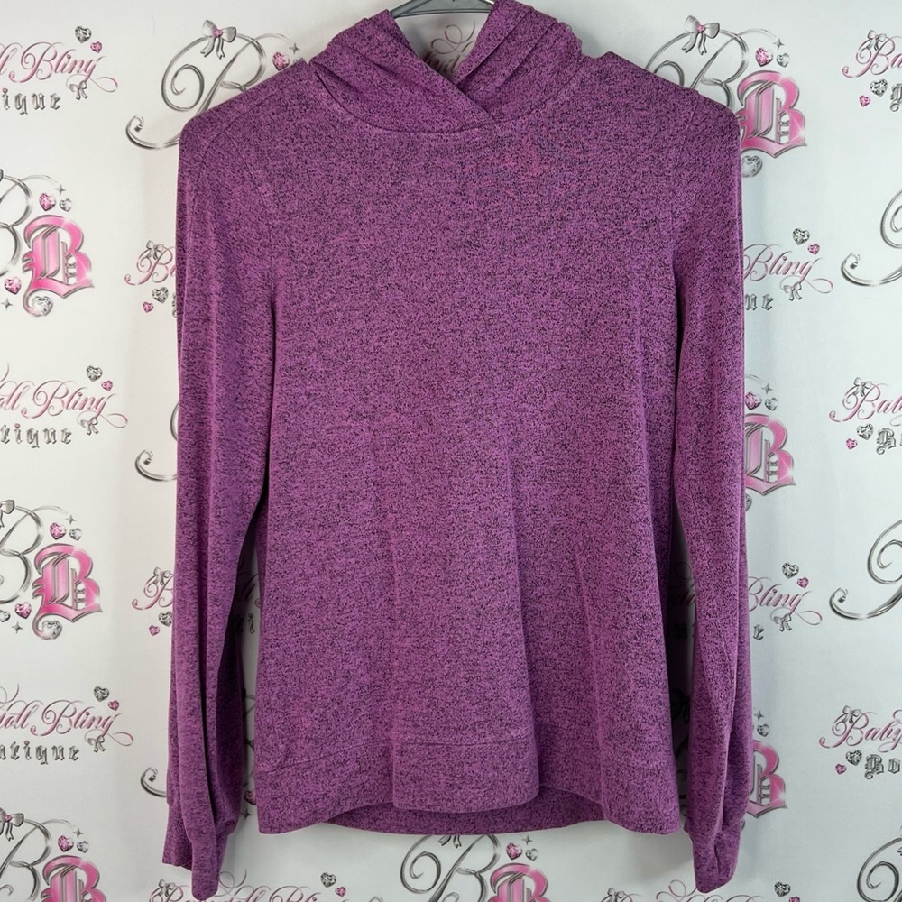 Diadora hoodie sweater heathered black Purple  Sweater long sleeve comfy